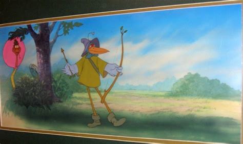 ROBIN HOOD 1973 KEY PRODUCTION BG SETUP DISNEY ANIMATION HAND PAINTED