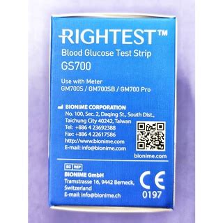 Bionime Rightest Gs Blood Glucose Test Strips X S Free