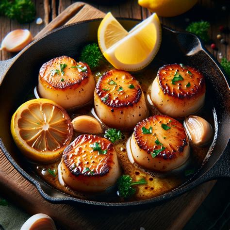 Lemon Garlic Butter Scallops Recipe Compare Cast Iron Cookware