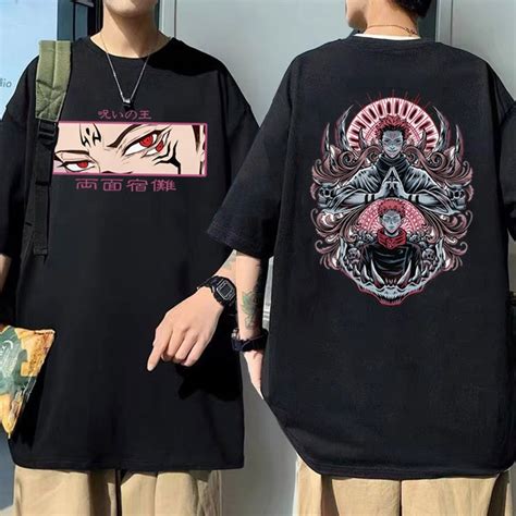 Camiseta B Sica Sukuna Jujutsu Kaisen Anime Escorrega O Pre O