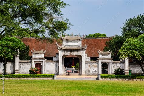 The main gate of Co Loa communal temple in ancient Co Loa citadel ...