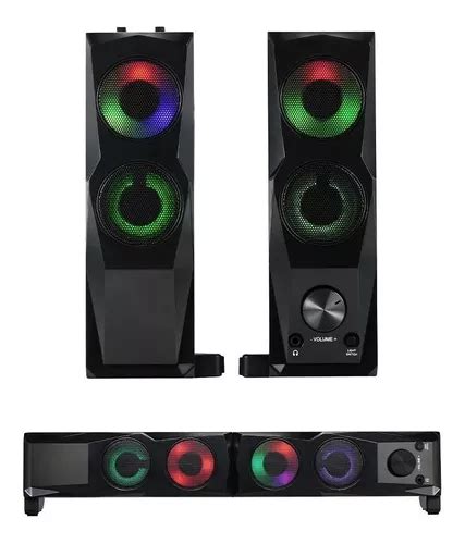 Parlante Gamer Etheos Vertical O Barra De Sonido Rgb Pc Usb