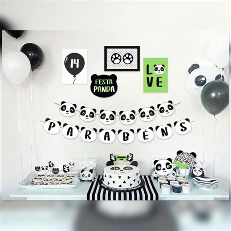 Kit Festa Panda Moldes Para Imprimir Elo Produtos Especiais