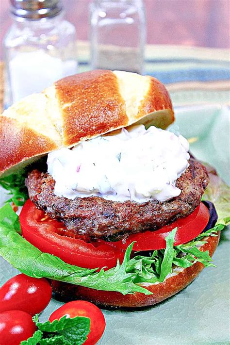 Lamb Burgers With Feta And Tzatziki In 2024 Lamb Burgers Lamb Burger Recipes Lamb Recipes