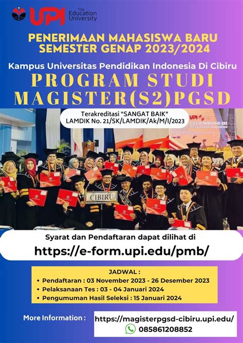 Penerimaan Mahasiswa Baru Semster Genap 2023 2024 Program Magister