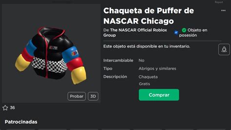 Como Conseguir Chaqueta De Puffer De Nascar Chicago Gratis En Roblox