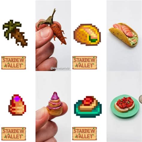 Some Of My Mini Stardew Valley Foods Made Of Polymer Clay