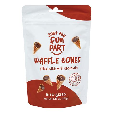 Just The Fun Part Milk Chocolate Mini Waffle Cones Nassau Candy