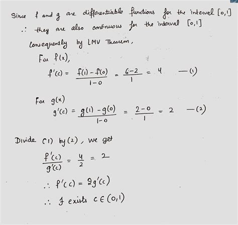 Let F And G Be Differentiable On Such That F G