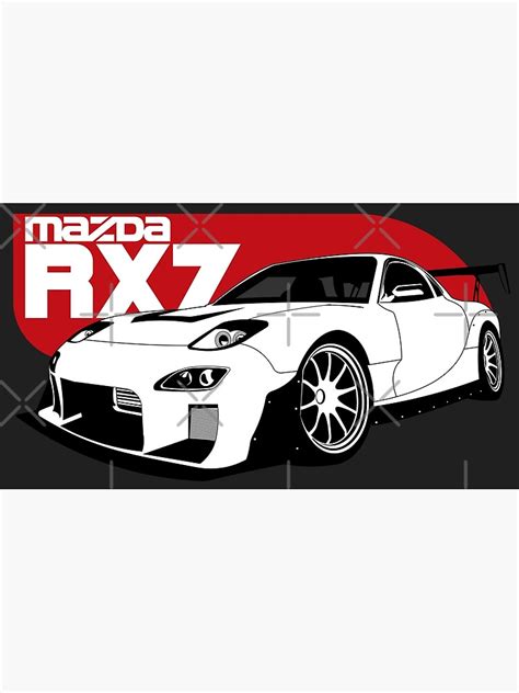 Mazda Rx7 Fd Art Print For Sale By Automotiveart Redbubble