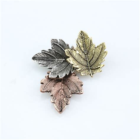 Vintage Maple Leaf Brooches Metal Women Girls Char... – Grandado