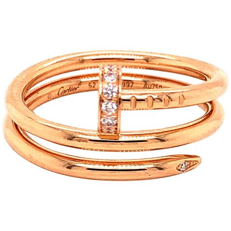 Cartier Rose Gold And Diamonds Juste Un Clou Double Wrap Ring At 1stdibs