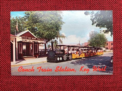 Conch Train Station Key West Florida Vintage Postcard 1950s Etsy