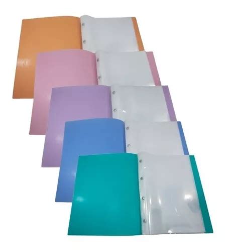 Pasta Catalogo A Colorida Envelope Plastico Kit Un