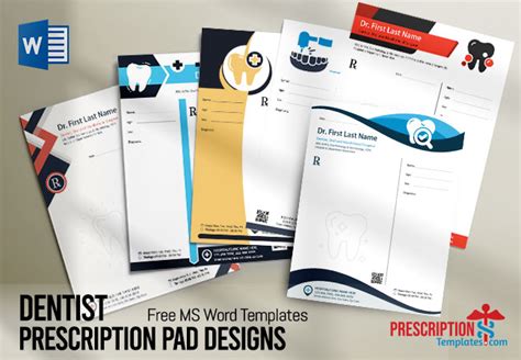 12+ Free Prescription Templates for Dentists in MS Word Format