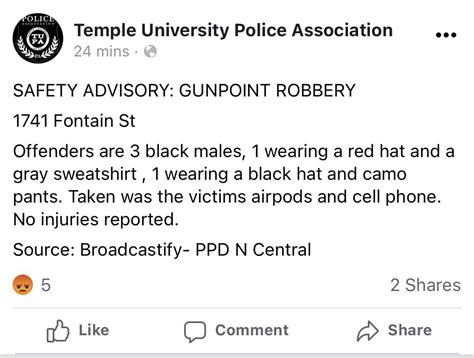 details on confirmed gunpoint robbery : r/Temple