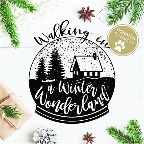 Walking In A Winter Wonderland SVG With Alternate Design DXF Etsy