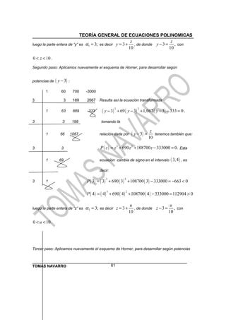 Teoria General De Ecuaciones Polinomicas Para Los Apuntes