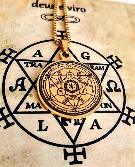 Alchemy Protection Necklace Witchcraft Amulet Wicca Talisman Etsy