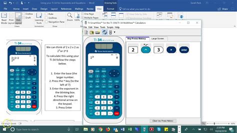 Ti 34 Calculator For Exponents And Equations Youtube