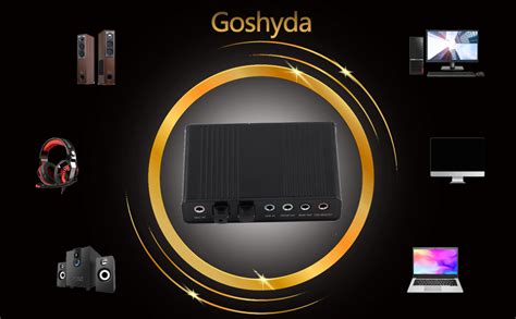 Goshyda Carte Son Audio Carte Son 6 canaux de Haute qualité Adaptateur