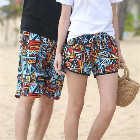 Quick Dry Beach Shorts For Couple Swimwear Men Surf Short Pants Male