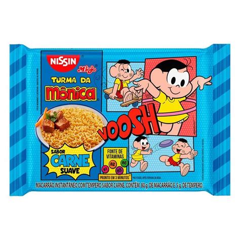 Macarrão Instantâneo Nissin Turma Da Mônica Sabor Carne Suave 80G