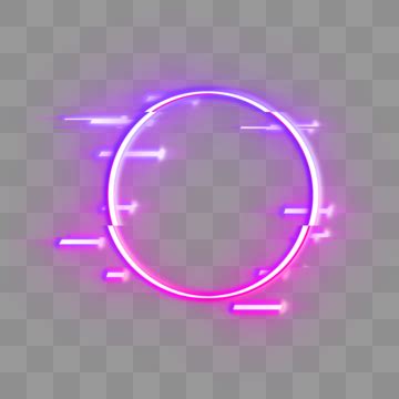 Light Effect Smoke White Transparent Circle Purple And Pink Neon