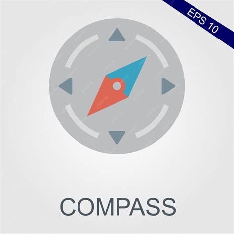 Premium Vector A Blue Compass Icon With A White Background And A Blue