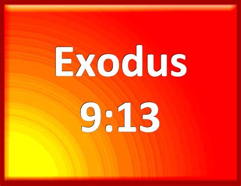 Exodus 9 13 And The Lord Said To Moses Rise Up Early In The Morning And Stand Before Pharaoh