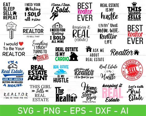 Realtor SVG Bundle Real Estate Agent Svg Bundle Eps Dxf Etsy