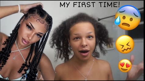 First Time Getting My Hair Braided Vlog 😰 Youtube