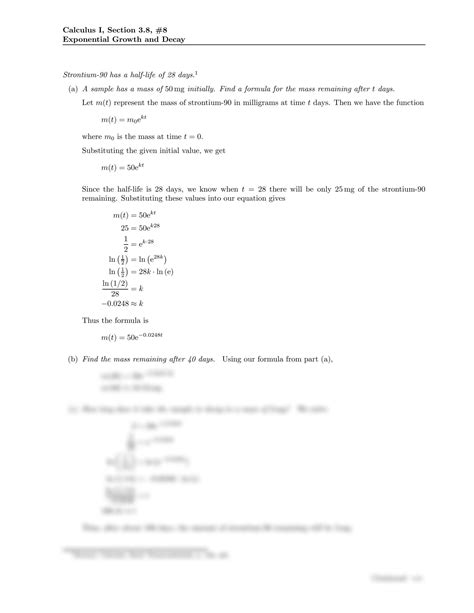 SOLUTION 03 08 008 Exponential Growth And Decay Studypool