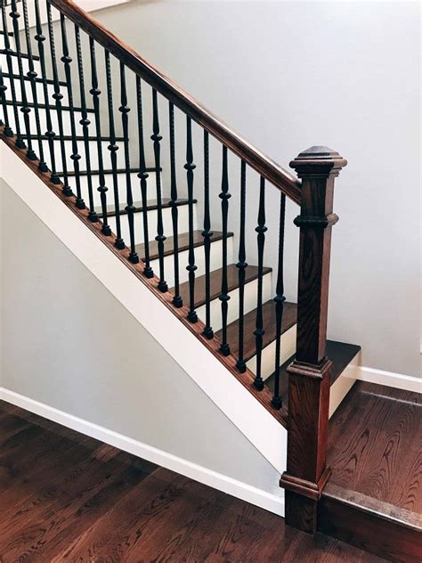 Gothic Iron Balusters And Shoes Stair Railing Makeover Staircase Railing