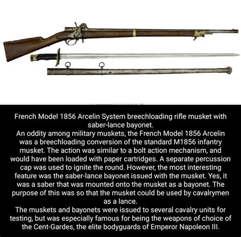 French Model 1856 Arcelin System Breechloading Rifle Musket With Saber Lance Bayonet An Oddity