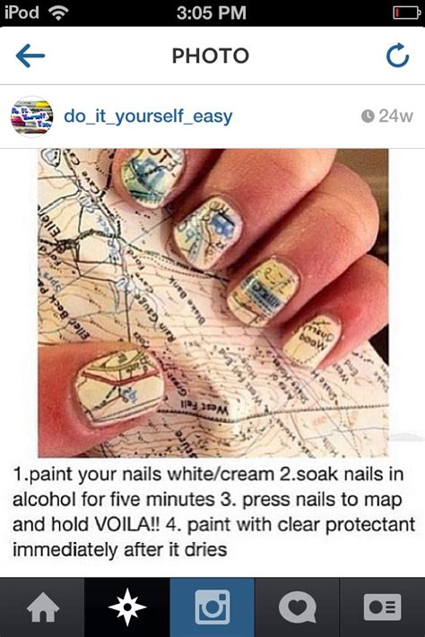 These Would Be Cute For Going On A Road Trip Map Nails White Nails