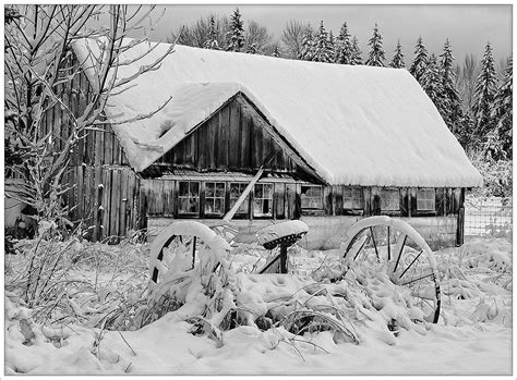 Winter Snow Farm Old Barns Old Farm Houses Farm Images