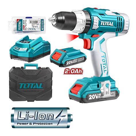 Total Cordless Drill Li Ion V Ah Nm