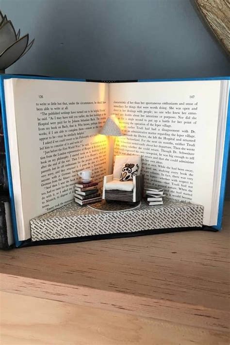 10 Bookshelf Dioramas That Are Literally Works Of Art Old Book Crafts