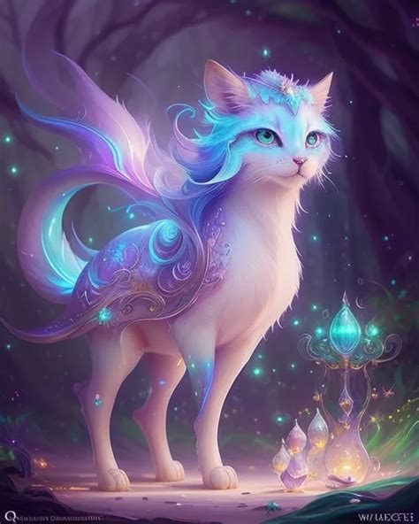 A Cute Mystical Creature Sparkles Concept Art B Starryai