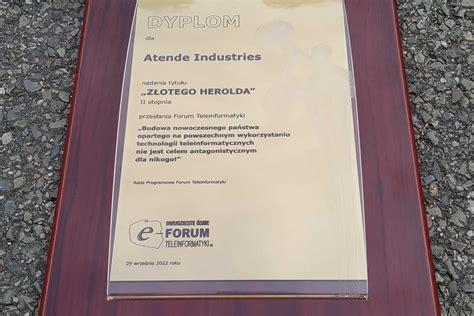 Atende Industries laureatem nagrody Złotego Herolda II stopnia Atende