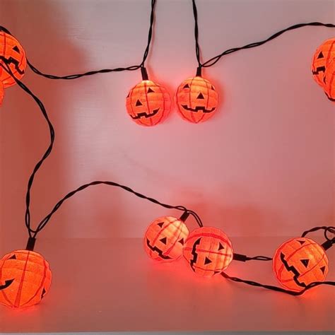 String Pumpkin Lights Etsy