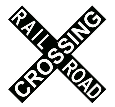 Black Crossbuck Railroad Crossing Sign - Reproduction Vintage Signs