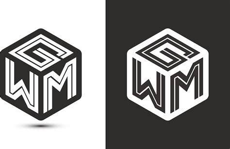 Premium Vector Gwm Letter Logo Design With Illustrator Cube Logo