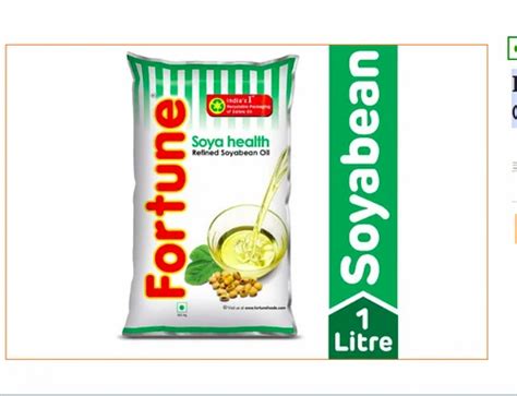 Fortune Soya Health Soyabean Refined Oil 1 Ltr Pouch At Rs 180 Litre