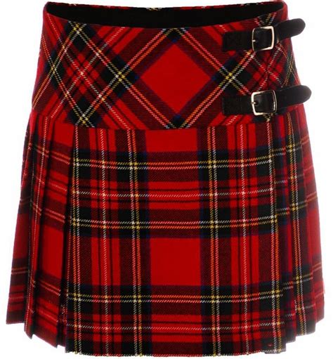 Ladies Billie Mini Tartan Kilt Skirt Royal Stewart Tartan Skirt