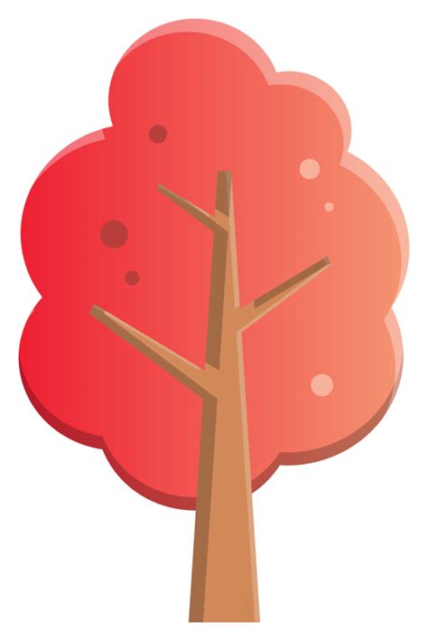 Rojo árbol Objeto Pegatina Png 19985094 Png