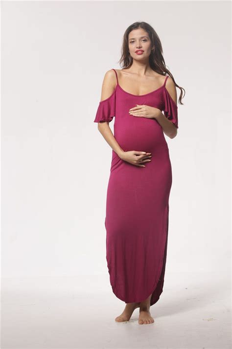 2021 Sexy Maternity Dresses Cotton Pregnant Women Harness Dress Long