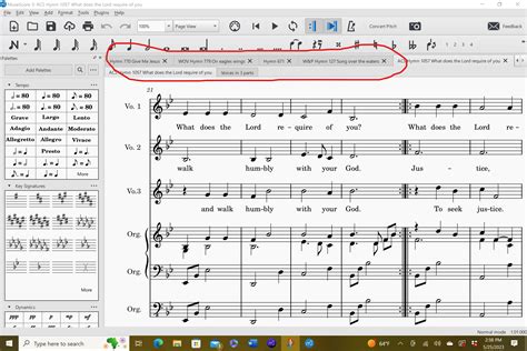 Multiple Tabs MuseScore