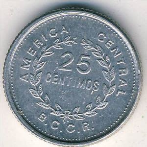 Coin 25 Céntimos Costa Rica 1950 Today Banco Central de Costa Rica